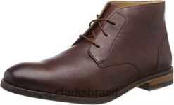 Clarks homens botas chukka masculinas cano baixo marrom clarks RJZRN2870