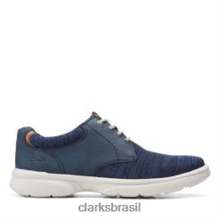 Clarks homens bradley lane clarks malha azul marinho RJZRN4431 malha azul marinho