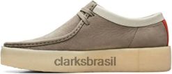 Clarks homens Copo wallabee masculino original em nobuck cinza feito no Vietnã (novo 2022) Clarks RJZRN844