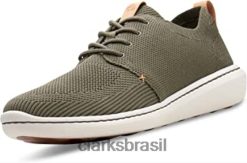 Clarks homens tênis clarks green khaki masculino step urban mix RJZRN2433 cáqui verde