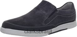 Clarks homens Vulcan Remus Masculino Mocassins De Camurça Azul Sapatos Clarks RJZRN2900