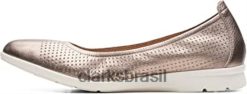Clarks mulheres calça feminina Jenette Easy Ballet Clarks vermelha RJZRN2397