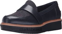 Clarks mulheres clarks feminino teadale elsa pen ny mocassim RJZRN2385
