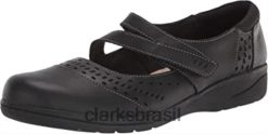 Clarks mulheres clarks femininos de couro cheyn o nyx-marinho RJZRN2183