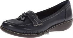 Clarks mulheres Clarks Navy Mocassim feminino Ashland Bubble Slip-on RJZRN2241