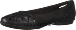 Clarks mulheres mocassim Gracelmaze feminino de couro preto clarks RJZRN1486