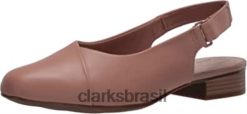 Clarks mulheres Mocassim Juliet Pull Loafer Couro Praliné Clarks Feminino RJZRN1038