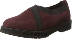 Clarks mulheres mocassins femininos clarks bellevue cedro RJZRN834