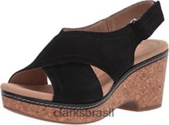Clarks mulheres sandália feminina giselle shore com cunha RJZRN1094