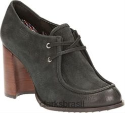 Clarks mulheres sapato feminino clarks cass day preto nobuck RJZRN2939