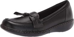 Clarks mulheres sapato feminino clarks preto bolha ashland RJZRN2875 preto