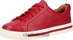 Clarks mulheres sapato feminino com cadarço vermelho sharon maui vermelho clarks RJZRN2589