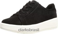 Clarks mulheres tênis feminino sde clarks layton lace preto RJZRN856