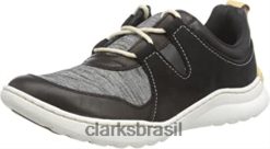 Clarks mulheres tênis teagan feminino clarks preto RJZRN1463 preto