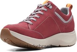 Clarks mulheres tênis wave 20 feminino renda vinho nobuck combi clarks RJZRN2782 combinação vinho nobuck