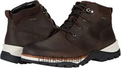 Clarks unissex Clarks de couro oleoso marrom escuro Topton Mid RJZRN1155 couro oleoso marrom escuro