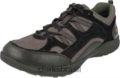 Clarks unissex sapatos clarks black wave vista camurça preto RJZRN2185 preto