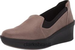 Clarks unissex step rose moon estanho sintético 6 clarks RJZRN893